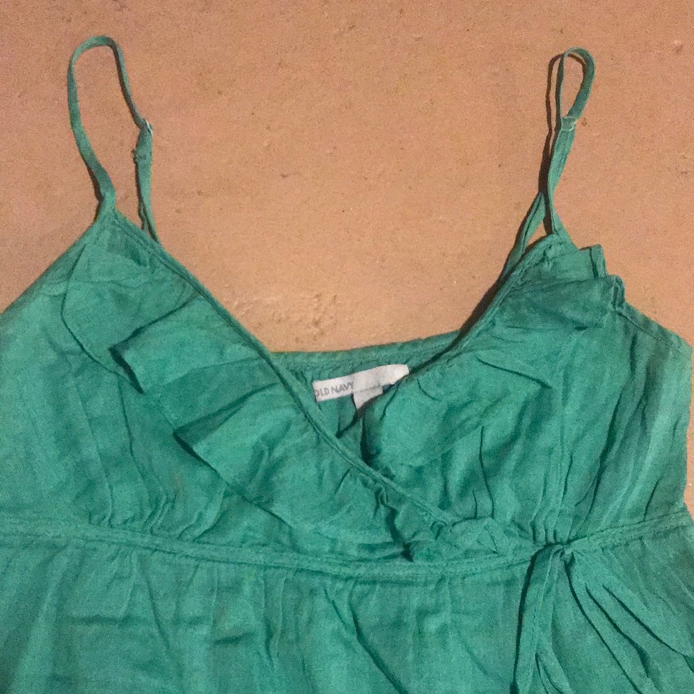 2 for $15/ Sexy ruffle strappy tank green Old Navy - Picture 6 of 8